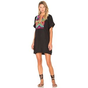 Mara Hoffman Radial Embroidery Tunic Dress Black XS